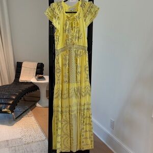 Hale Bob Yellow Floral Maxi Dress